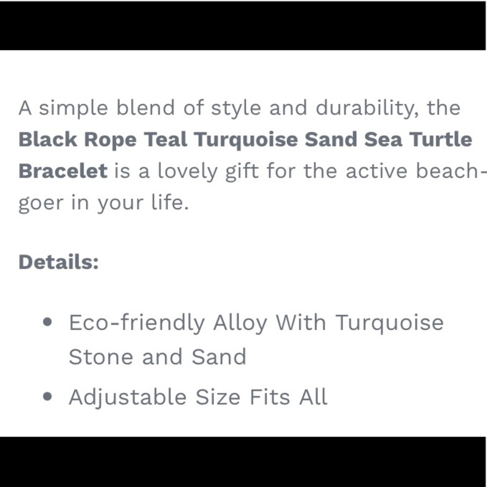 1 LEFT! 🌴 TURQUOISE SEA STONES & SAND 🐢 SEA TURTLE ROPE BRACELET One Size - Picture 7 of 7